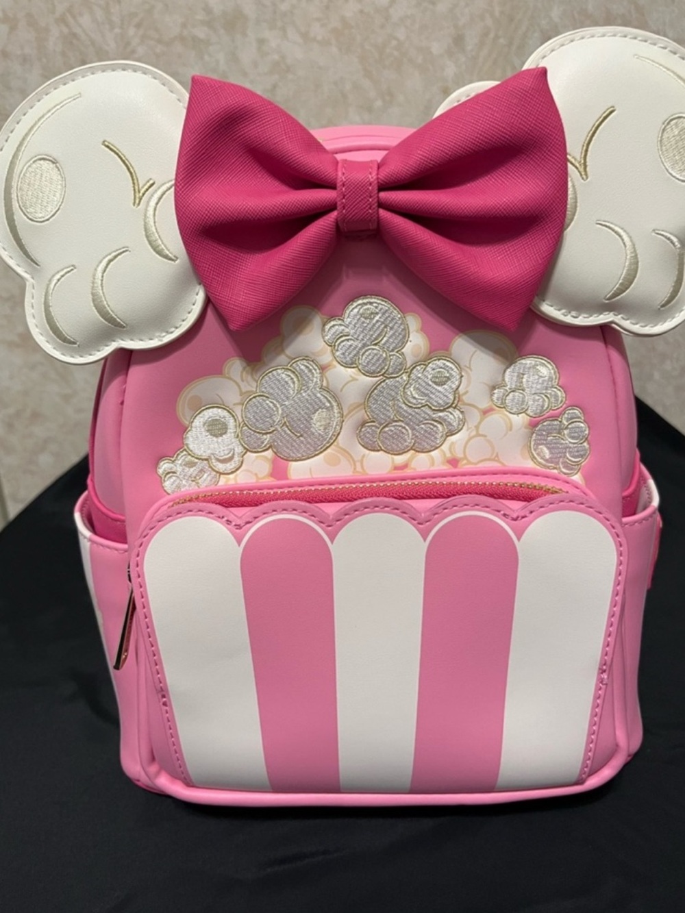 Disney Pink Popcorn Snack Mini Backpack with Bow Ears